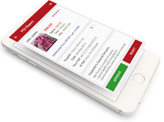 Supplier Inspection & Audit Reports on QIMA QC Mobile App