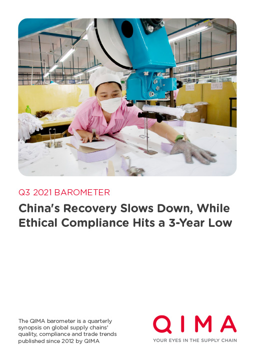 QIMA Q3 2021 Barometer: China's recovery slows down, while ethical compliance hits a 3-year low