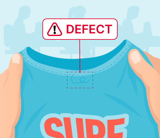 Detecting garment defects and resolving them