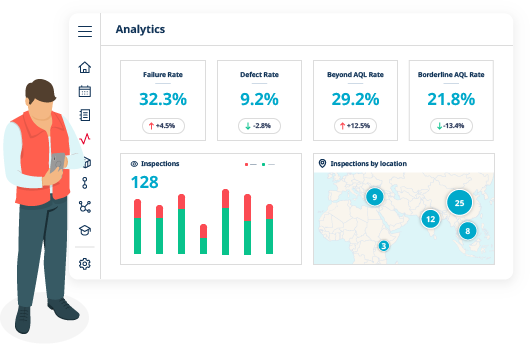 Analytics and real-time insights into inspections and supplier performance