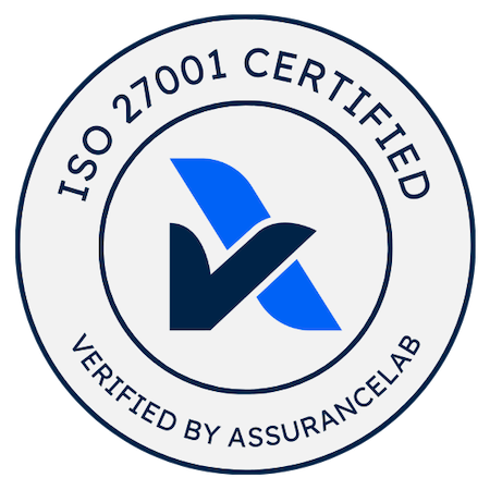 ISO/IEC 27001:2022 compliance logo.